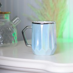 Чашка керамічна Glaze 450мл у дзеркальній глазурі чашки для кави Блакитний HPCYM0885BL фото