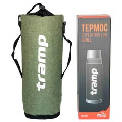 Термочoхол для термоса Tramp 0,75 л оливковий, TRA-288-olive-melange TRA-289-olive-melange фото
