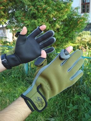 Неопренові рукавички для риболовлі Effort Tramp. Рукавички спінінгіста UTRGB-002-S фото
