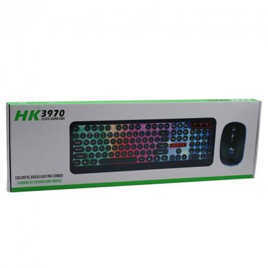 Комплект провідна клавіатура та мишка з LED підсвічуванням UKC HK-3970 ws23414 фото
