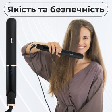 Утюжок для волос керамический с ЖК дисплеем, стайлер для выравнивания волос и завивки V515B фото