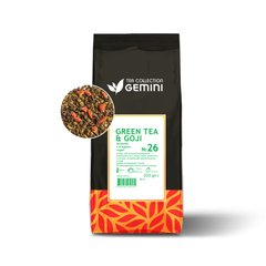 Чай Gemini листовий Green Tea Goji Зелений чай з ягодами годжі 200 грам 0072 фото