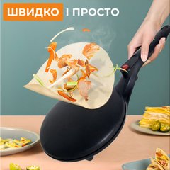 Млинниця електрична 20 см 650 Вт сковорода для млинців антипригарна заглибна Sokany SK5208 фото