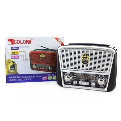 Радиоприёмник Golon RX-455S USB / аккумулятор солнечная панель. Цвет: Серый ws33147-1-1 фото