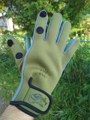 Неопренові рукавички для риболовлі Effort Tramp. Рукавички спінінгіста UTRGB-002-L фото