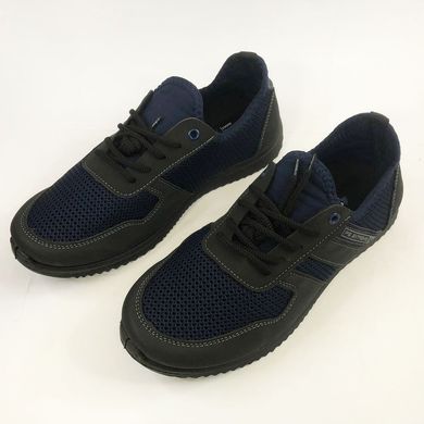 Чоловічі кросівки із сітки 44 розмір. Модель 24112. Колір: синій ws24112-3 фото