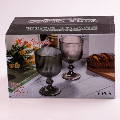 Фужери для вина келих з товстого скла набір келихів для вина 6 штук Tea Color HP7115TC фото