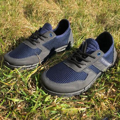 Мужские кроссовки из сетки 44 размер. Летние кроссовки, летняя обувь на каждый день. Модель 24112. Цвет: синий ws24112-3 фото