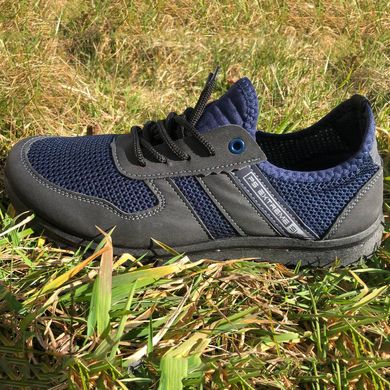 Мужские кроссовки из сетки 44 размер. Летние кроссовки, летняя обувь на каждый день. Модель 24112. Цвет: синий ws24112-3 фото