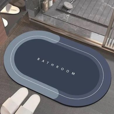 Килимок для ванної кімнати вологопоглинаючий швидковисихаючий нековзний Memos 60х40см. Колір: темно-синій ws59121-2 фото