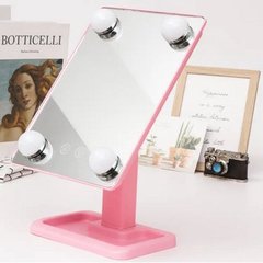 Настільне дзеркало для макіяжу Cosmetie mirror 360 Rotation Angel з підсвічуванням. Колір: рожевий ws37987-2 фото