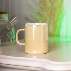 Чашка керамічна Glaze 420мл у дзеркальній перламутровій глазурі кухоль для чаю з кришкою HPCYM0763Y фото