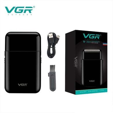 Аккумуляторная мужская мини электробритва VGR V-390 для бритья бороды и усов шейвер. Цвет: черный ws66317 фото