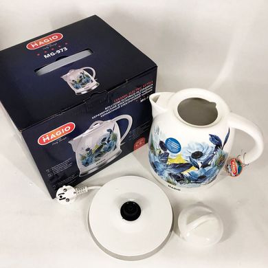 Електричний керамічний дисковий чайник MAGIO MG-973 електричний чайник, стильний чайник ws59699 фото