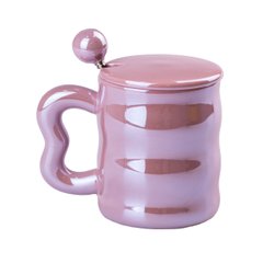 Чашка керамічна Love 400мл з кришкою та ложкою кухоль для чаю з кришкою HP732 фото