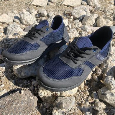 Чоловічі кросівки із сітки 45 розмір. Модель 24112. Колір: синій ws24112-4 фото