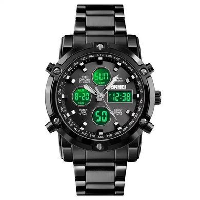 Часы наручные мужские SKMEI 1389BK BLACK, водонепроницаемые мужские часы. Цвет: черный ws98717 фото