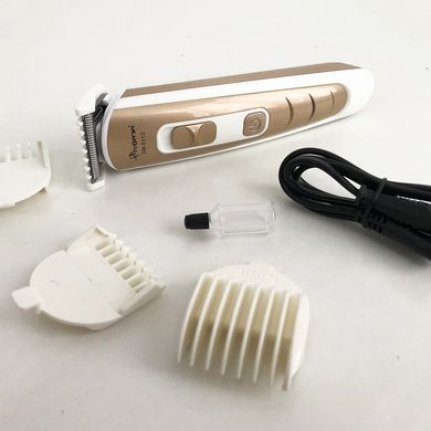 Машинка для стрижки волос Gemei GM-6113 аккумуляторная, машинка мужская для бритья. Цвет: золотой ws26152 фото