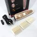 Машинка для стрижки волосся Gemei GM-6113 акумуляторна, чоловіча машинка для гоління. Колір: золотий ws26152 фото 20