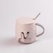 Кухоль керамічний Rabbit 300мл з кришкою та ложкою чашка з кришкою чашки для кави Бежевий HPCYM0877T фото 1