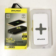 Power Bank AWEI P98K (Беспроводная зарядка) 8000 mAh. WO-182 Цвет: белый 11951 фото