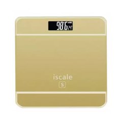 Весы напольные электронные iScale 2017D 180кг (0,1кг), с температурой, Бытовые весы. Цвет: золотой ws45389-3 фото