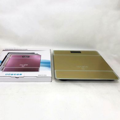 Ваги для підлоги електронні iScale 2017D 180кг (0,1кг), з температурою, Побутові ваги. Колір: золотий ws45389-3 фото