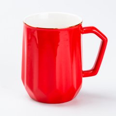 Чашка керамічна для чаю та кави 400 мл кружка універсальна Червона HP7189R фото