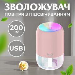 Зволожувач повітря H2O Colorfull Humidifier USB 200ml зволожувачі повітря Рожевий HPBH16991P фото