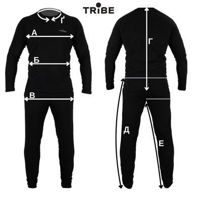 Термобілизна чоловіча Tribe Microfleece (футболка+штани) T-KA-0015-black, T-KA-0015-black-M T-KA-0015-black-M фото