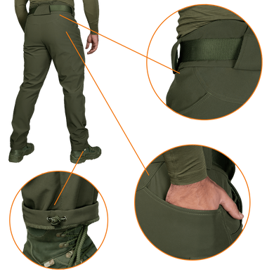 Штани SoftShell Vent Mesh Олива (7396), M 7396-M фото