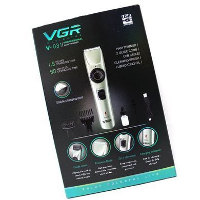 Многофункциональная аккумуляторная машинка для стрижки VGR V-031, Домашние машинки UM-224 для стрижки 144163 фото