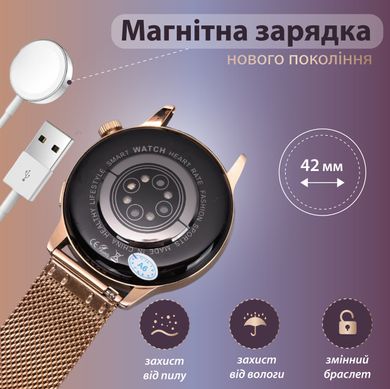 Женские смарт часы с металлическим браслетом сенсорные часы умные часы с nfc Золотой UR151GL фото