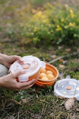 Контейнер Tribe Bowl Container 800 мл силіконовий T-FF-0046, ocher T-FF-0046-ocher фото