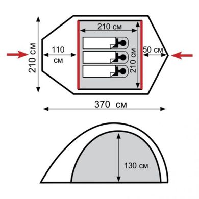 Палатка Lair 3 местная v2 Tramp, TRT-039 TRT-039 фото