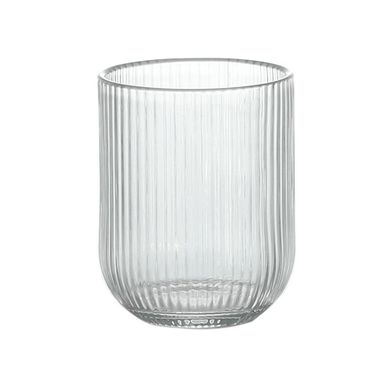 Склянка для напоїв фігурна прозора ребриста з товстого скла набір 6 шт Rainbow HP7112RB фото