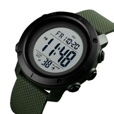 Часы наручные мужские SKMEI 1434AGWT ARMY GREEN-WHITE, часы армейские оригинал. Цвет: зеленый ws37155 фото