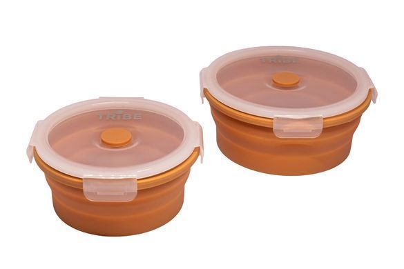 Контейнер Tribe Bowl Container 800 мл силіконовий T-FF-0046, ocher T-FF-0046-ocher фото