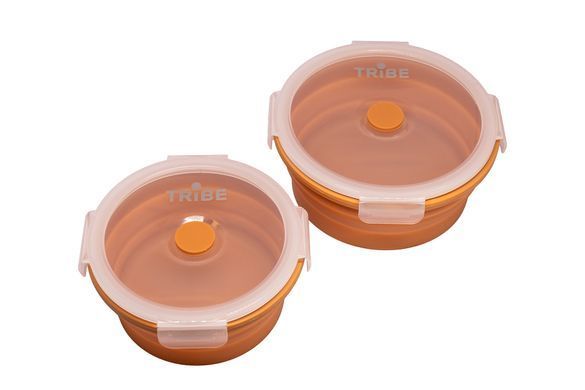 Контейнер Tribe Bowl Container 800 мл силіконовий T-FF-0046, ocher T-FF-0046-ocher фото