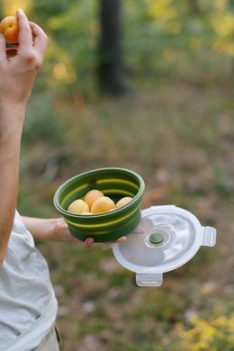 Контейнер Tribe Bowl Container 800 мл силіконовий T-FF-0046, olive T-FF-0046-olive фото