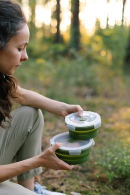 Контейнер Tribe Bowl Container 800 мл силіконовий T-FF-0046, olive T-FF-0046-olive фото