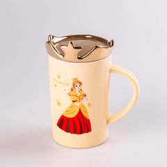 Чашка керамічна Princess 450мл з кришкою чашка з кришкою чашки для кави Жовтий HPCYM0845Y фото