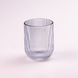 Склянка для напоїв фігурна прозора ребриста з товстого скла набір 6 шт Блакитний HP7112BL фото 2
