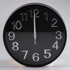 Годинник настінний великий оригінальний для вітальні, годинник у спальню на стіну Чорний HP218B фото