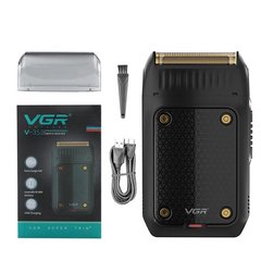 Електробритва портативна чоловіча VGR V-353 професійна бритва шейвер для сухого гоління тример. Колір: чорний ws13611 фото