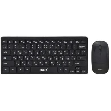 Бездротова клавіатура IOS з мишкою Keyboard Wireless 901. Колір: чорний ws52841 фото