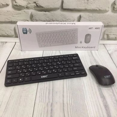 Бездротова клавіатура IOS з мишкою Keyboard Wireless 901. Колір: чорний ws52841 фото