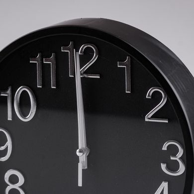 Годинник настінний великий оригінальний для вітальні, годинник у спальню на стіну Чорний HP218B фото