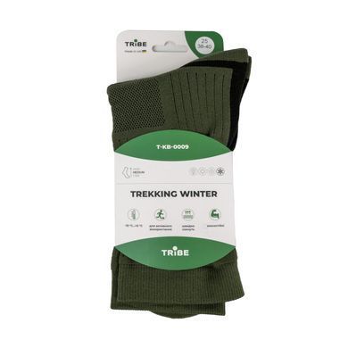 Шкарпетки Tribe Trekking Winter T-KB-0009-olive, 44-46 T-KB-0009-olive-44-46 фото
