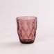 Склянка для напоїв фігурна гранована з товстого скла набір 6 шт Рожевий HP032P фото 2